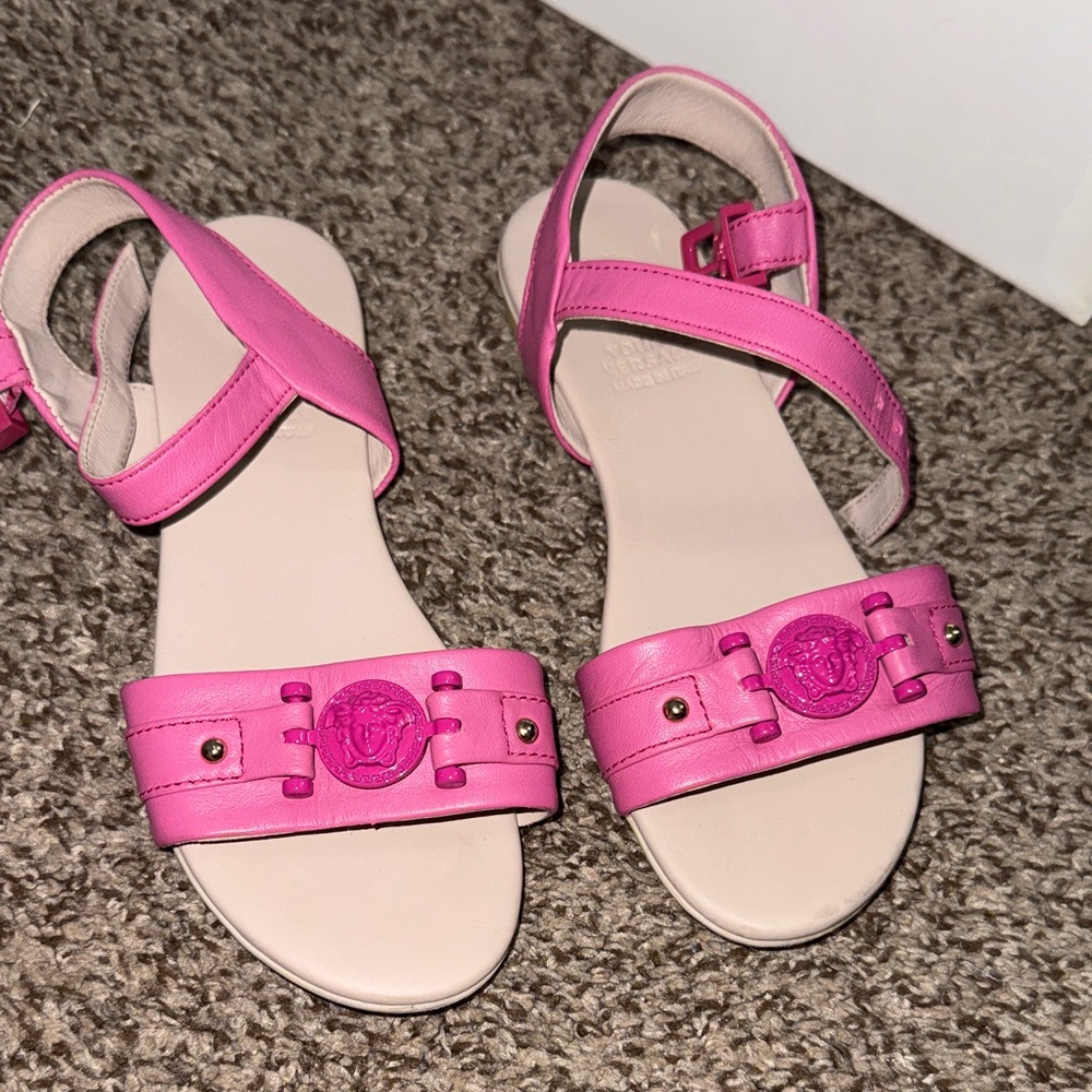 Kids Versace Vibrant Pink Sandals